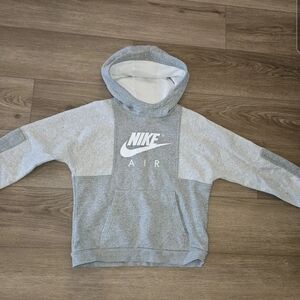 Nike Kids Gray and White Hoodie